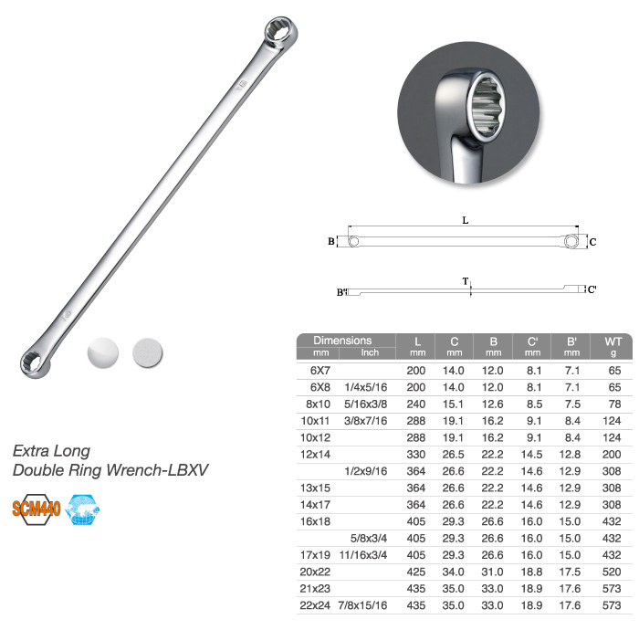 Extra Long Double Ring Wrench-LBXV